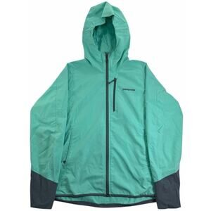 Patagonia Women's Rainshadow Jacket Turquoise Large Outdoor Windbreaker rn51884